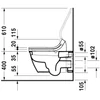 Kép 8/9 - Duravit Darling New fali WC mélyöblítésű, csak SensoWash-sal együtt rendelhető WonderGliss felülettel 25445900001