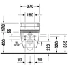 Kép 9/9 - Duravit Darling New fali WC mélyöblítésű, csak SensoWash-sal együtt rendelhető WonderGliss felülettel 25445900001