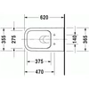 Kép 2/4 - Duravit Happy D.2 öblítőperem nélküli Rimless fali wc HygieneGlaze felület 2550092000