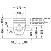 Kép 4/7 - Duravit Happy d.2 fali WC öblítőperem nélkül, mélyöblítésű, csak SensoWash-sal együtt rendelhető 2550590000