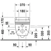 Kép 7/7 - Duravit Happy d.2 fali WC öblítőperem nélkül, mélyöblítésű, csak SensoWash-sal együtt rendelhető 2550590000