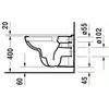 Kép 3/4 - Duravit D-Code Rimless perem nélküli fali WC csésze 257009 (25700900002)