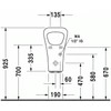 Kép 4/5 - Duravit Durastyle hátsó vízbekötésű elektronikus (elem) piszoár légymatricával 2804310007