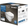 Kép 1/9 - Duravit Durastyle Basic Rimless (öblítőperem nélküli) fali wc szett, ülőkével 45620900A1