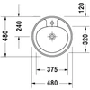 Kép 2/3 - Duravit Manua Ø 48 cm-es beépíthető mosdó 5220480000