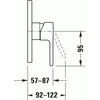 Kép 2/4 - Duravit B.2 egykaros falsík alatti zuhanycsaptelep B24210010010