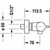 Kép 2/4 - Duravit B.2 egykaros termosztátos zuhanycsaptelep B24220000010