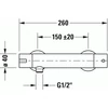 Kép 3/4 - Duravit B.2 egykaros termosztátos zuhanycsaptelep B24220000010