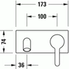 Kép 3/4 - Duravit C.1 fali mosdócsaptelep C11070003010