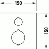 Kép 3/4 - Duravit C.1 termosztátos zuhanycsaptelep, falsík alatti szereléshez C14200013010