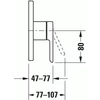 Kép 2/4 - Duravit C.1 egykaros zuhanycsaptelep, falsík alatti szereléshez C14210009010