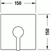 Kép 3/4 - Duravit C.1 egykaros zuhanycsaptelep, falsík alatti szereléshez C14210009010