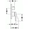 Kép 2/4 - Duravit C.1 egykaros zuhanycsaptelep, falsík alatti szereléshez C14210011010