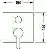 Kép 3/4 - Duravit C.1 egykaros kádcsaptelep, falsík alatti szereléshez C15210017010