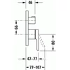 Kép 2/4 - Duravit C.1 egykaros kádcsaptelep, falsík alatti szereléshez C15210018010