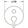 Kép 3/4 - Duravit C.1 egykaros kádcsaptelep, falsík alatti szereléshez C15210018010