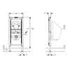 Kép 2/2 - Geberit Duofix vizelde elem falon kívüli öblítésvezérléshez 111.686.00.1