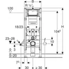 Kép 3/4 - Geberit Duofix 111.350.00.5 WC szerelőelem mozgássérült fali WC részére