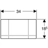 Kép 2/3 - Geberit Highline nyomólap, öblítés-stop működtetésű, csavarral rögzíthető 115.151.00.1