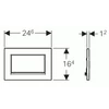 Kép 2/2 - Geberit Sigma30 működtető nyomólap, öblítés/stop működtetésű, csavarral rögzíthető fehér/fényes króm/fehér 115.893.KJ.1