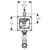 Kép 2/3 - Geberit beépítőkészlet vizelde vezérléshez, Preda és Selva vizeldékhez 116.005.00.1