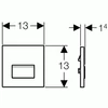 Kép 2/2 - Geberit pneumatikus vizelde vezérlés, Sigma50 dizájn, sötétített tükör 116.016.SD.5