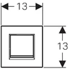 Kép 2/4 - Geberit 30 vizelde vezérlés pneumatikus nyomólap matt króm/magasfényű króm/matt króm 116.017.KN.1