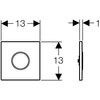 Kép 3/3 - Geberit Sigma10 automata vizelde vezérlés, infravörös, hálózati fehér / aranyozott / fehér 116.025.KK.1