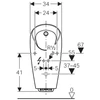 Kép 2/3 - Geberit Selva vizelde, beépített vezérléshez 116.085.00.1