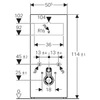 Kép 2/3 - Geberit Monolith szanitermodul fali WC-hez, 114 cm fehér üveg 131.031.SI.5