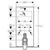 Kép 2/3 - Geberit Monolith szanitermodul talpon álló WC-hez, 114 cm, fehér üveg 131.033.SI.5