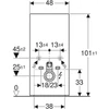 Kép 3/4 - Geberit Monolith Plus szanitermodul fali WC-hez, 101 cm, homokszürke üveg/alumínium (131.221.JL.5)