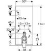 Kép 3/4 - Geberit Monolith Plus szanitermodul talpon álló WC-hez, 114 cm, fehér üveg (131.233.SI.5)