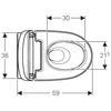 Kép 4/5 - Geberit AquaClean Mera Classic komplett higiéniai fali WC berendezés, fehér 146.203.11.1