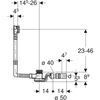 Kép 4/4 - Geberit PushControl nyomó működtetésű kádlefolyó készlet d52, beépítő készlethez, fényes króm (150.750.21.6)
