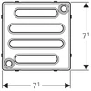 Kép 3/3 - Geberit lecsavarozható rács, 8 x 8 cm 154.310.00.1