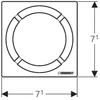 Kép 3/3 - Geberit "Circle" design padlóösszefolyó-rács, 8 x 8 cm 154.311.00.1