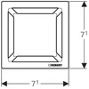 Kép 3/3 - Geberit "Square" design padlóösszefolyó-rács, 8 x 8 cm 154.312.00.1