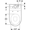 Kép 2/4 - Geberit iCon álló WC falon kívüli öblítőtartályokhoz, mélyöblítésű WC, zárt forma, Rimfree, Fehér 200460000