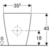 Kép 3/4 - Geberit iCon Square álló WC falon kívüli öblítőtartályokhoz, monoblokkos, mélyöblítésű WC, falhoz illeszkedő, zárt forma, Fehér 200920000