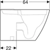 Kép 4/4 - Geberit iCon Square álló WC falon kívüli öblítőtartályokhoz, monoblokkos, mélyöblítésű WC, falhoz illeszkedő, zárt forma, Fehér 200920000