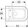 Kép 2/4 - Geberit myDay fali WC, mélyöblítésű, zárt forma, Rimfree, 54cm, KeraTect® (201460600)