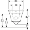 Kép 3/4 - Geberit myDay fali WC, mélyöblítésű, zárt forma, Rimfree, 54cm, KeraTect® (201460600)