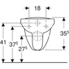 Kép 3/4 - Geberit Vitalis, mélyöblítésű fali WC, hosszabb kivitel, 70cm (201500000)