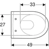 Kép 2/4 - Geberit iCon fali WC, mélyöblítésű, rövidített, zárt formájú, 49cm (204030000)