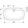 Kép 3/5 - Geberit Bambini ovális fürdőkád, 51.5x25.7cm (407010016)