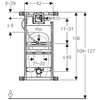 Kép 2/3 - Geberit Kombifix vizelde elem, 109–127 cm, univerzális, spray-fejhez 457.606.00.1