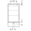 Kép 3/4 - Geberit Selnova tükrös szekrény, egy ajtóval és egy billenőajtóval 500.155.01.1