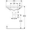 Kép 3/4 - Geberit Acanto 60x48,2 cm mosdó 500.620.01.2