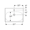 Kép 2/4 - Geberit Acanto 65x48,2 cm mosdó 500.621.01.2